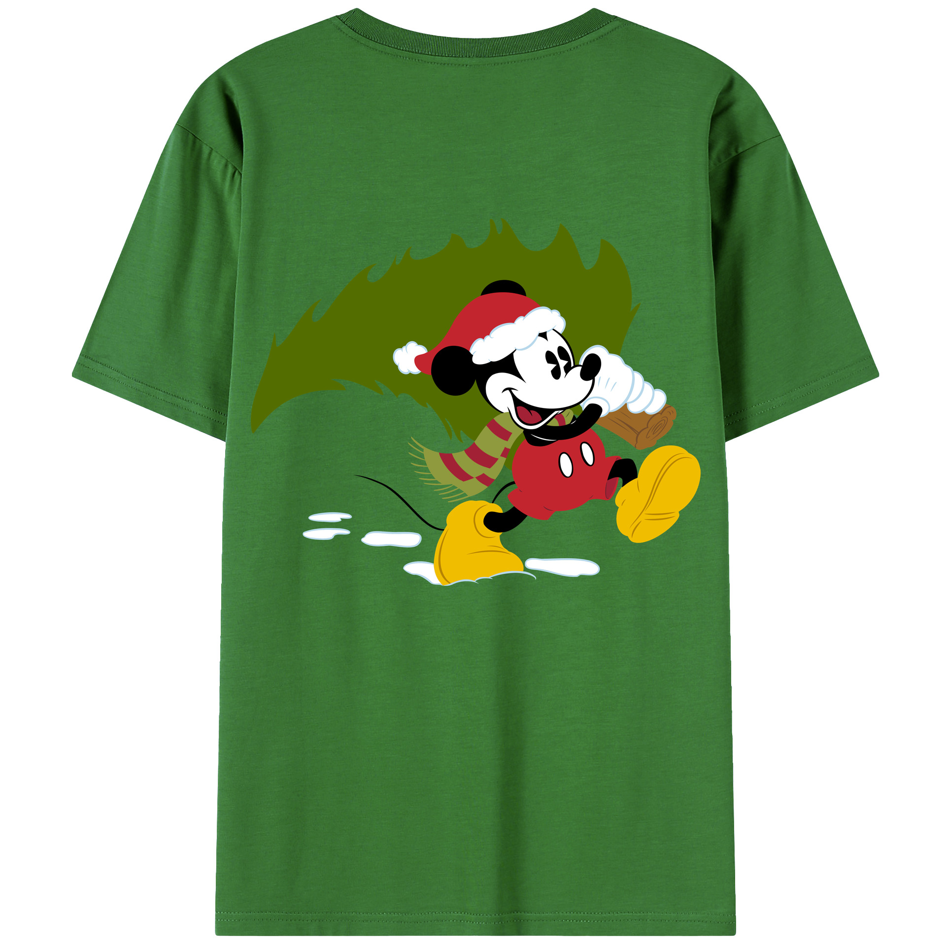 （画像用） ミッキーマウス Mickey Mouse レディース半袖Tシャツ(バックプリント)